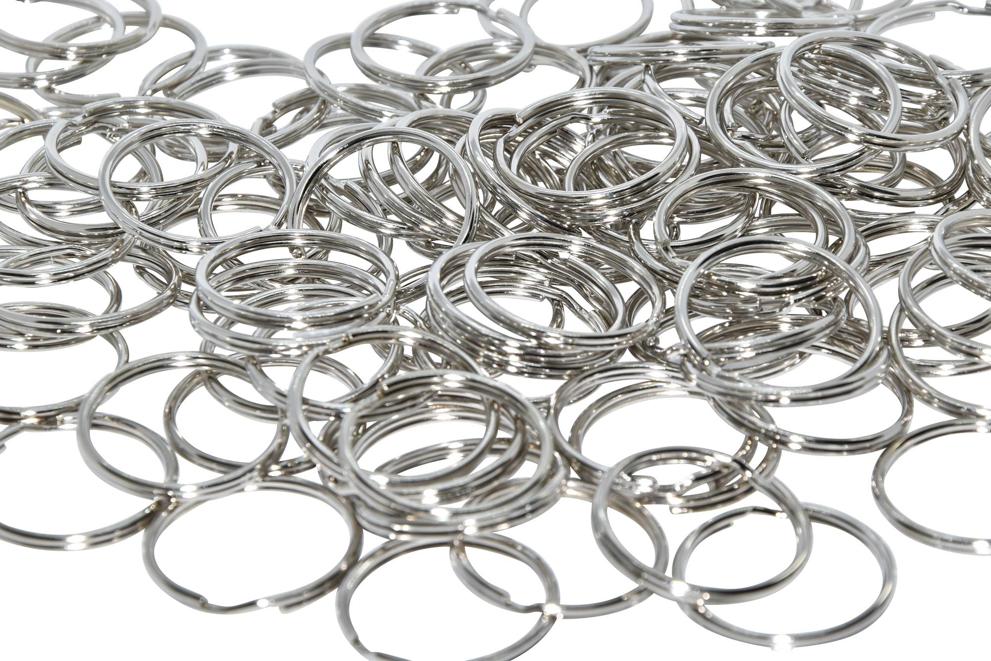 Schlüsselring 100er Set aus gehärtetem Stahl sichere Schlüssel kraftvoll 20mm