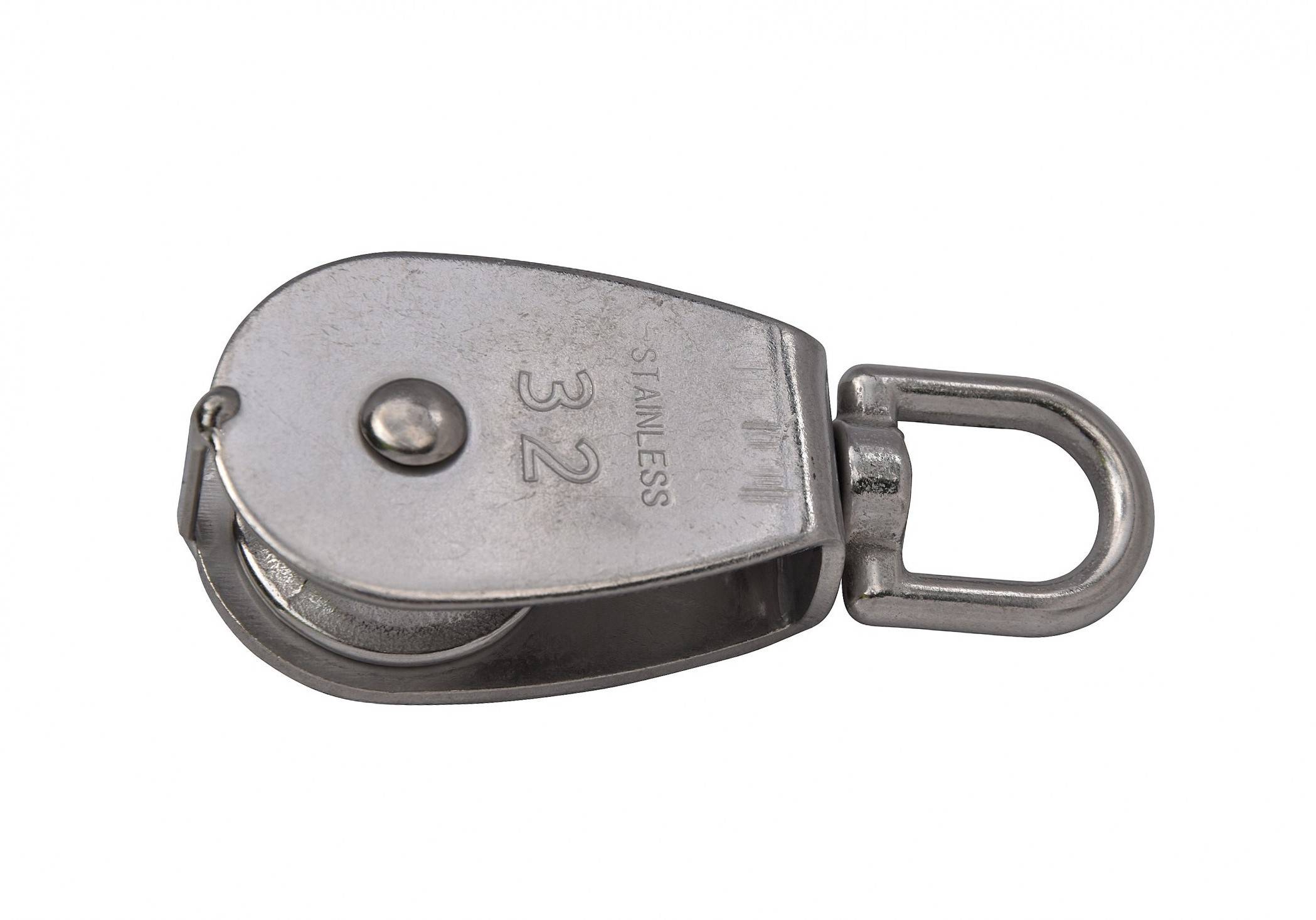 Umlenkrolle Blockseilrolle Seilzug Flaschenzug Edelstahl 32mm V4A 600kg