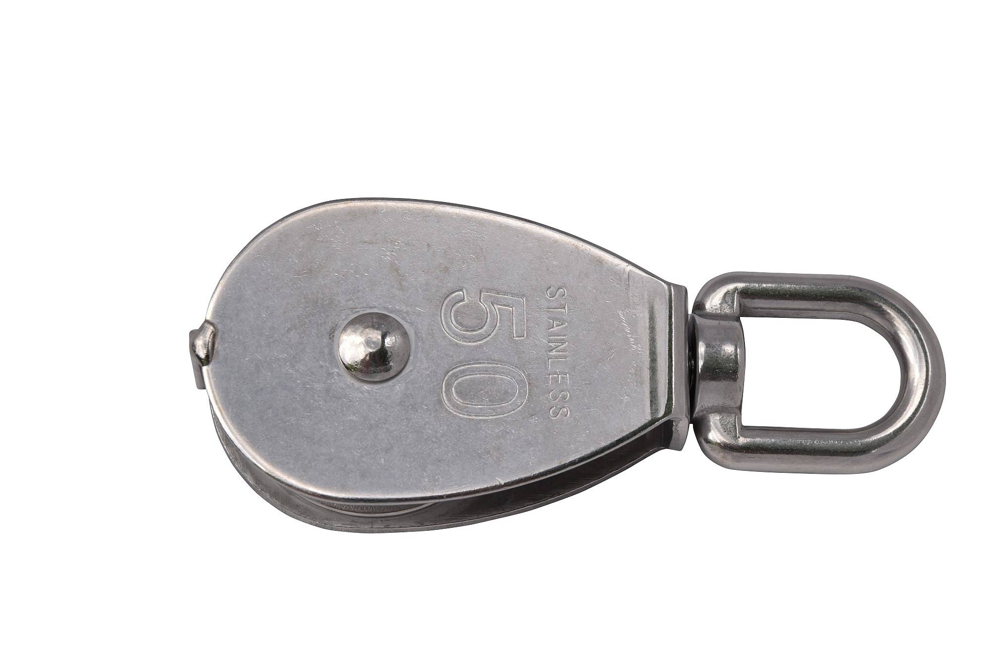 Umlenkrolle Blockseilrolle Seilzug Flaschenzug Edelstahl 50mm V4A 1000kg