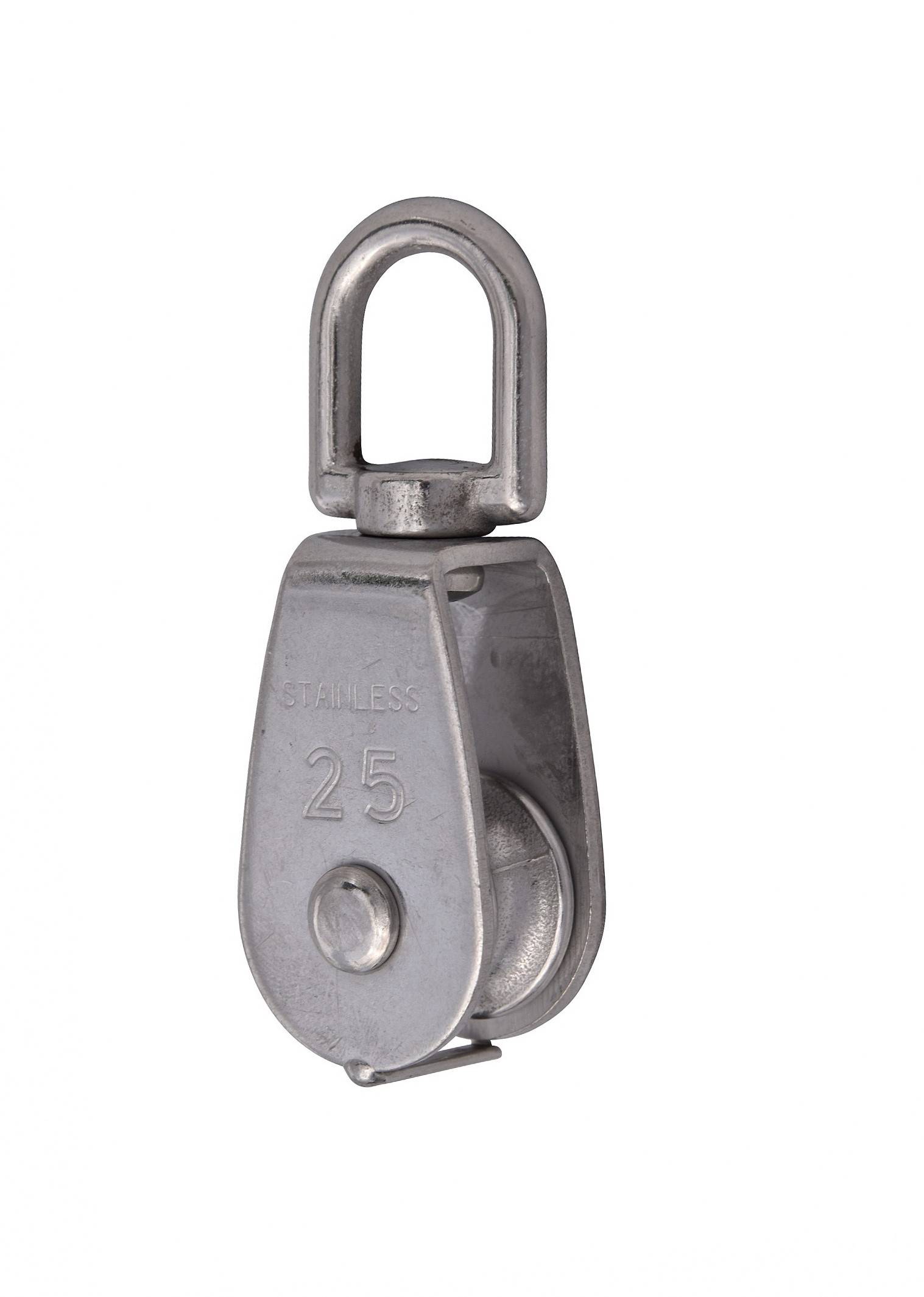 Umlenkrolle Blockseilrolle Seilzug Flaschenzug Edelstahl 25mm V4A 400kg