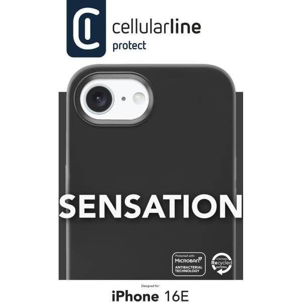Cellularline Sensation Case für Apple iPhone 16e Black