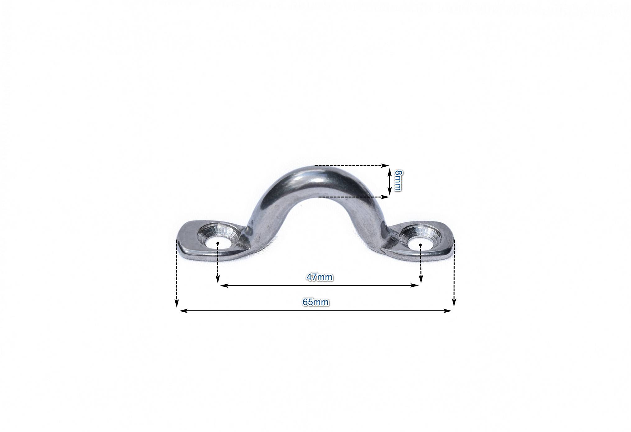 Wandöse Befestigungsöse Wandhaken Befestigungshaken Edelstah 65mm (Ø8mm) V4A