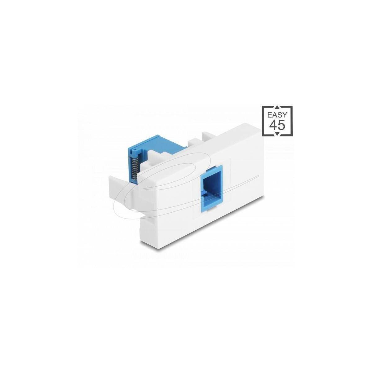 Eine weiße und blaue elektronische Komponente mit der Aufschrift 