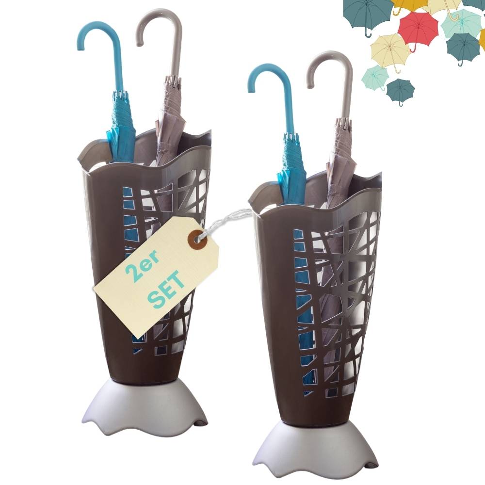 2x Regenschirmständer Schirmständer für Regenschirm Ständer Halter Korb Regenschirmhalter Schirmhalter Boden