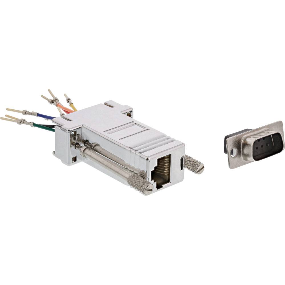 InLine® 68889M Adapter, 9pol Sub D Stecker an RJ45 Buchse, metallisiert