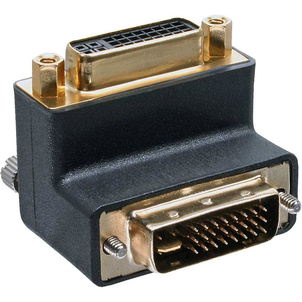 InLine® 17781W DVI-I Adapter, 90° gewinkelt, digital+analog 24+5 Stecker / Buchse