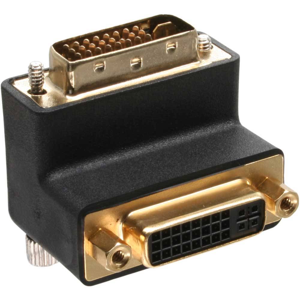 InLine® 17781W DVI-I Adapter, 90° gewinkelt, digital+analog 24+5 Stecker / Buchse