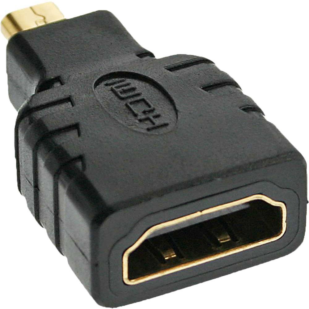 InLine® 17690D HDMI Adapter, HDMI A Buchse auf Micro HDMI D Stecker, 4K2K kompatibel, e Kontakte