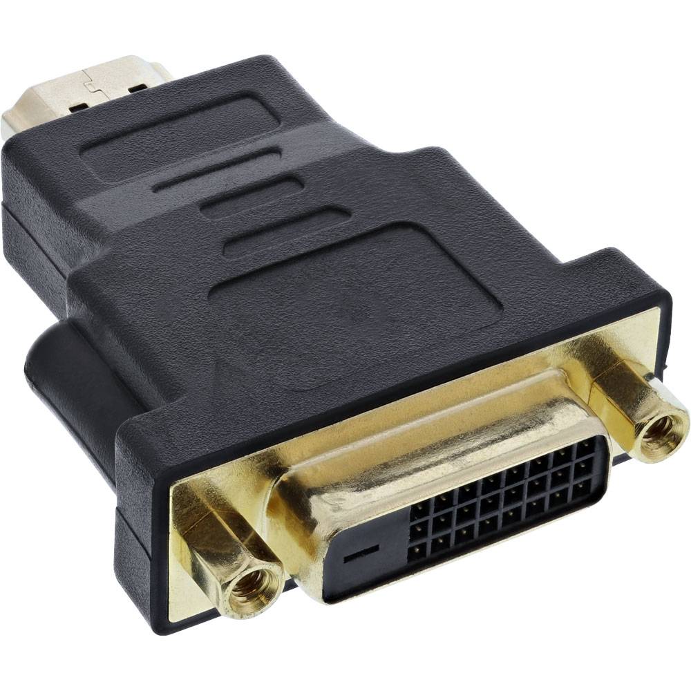 InLine® 17670P HDMI-DVI Adapter, HDMI Stecker auf DVI Buchse, 4K2K kompatibel, e Kontakte