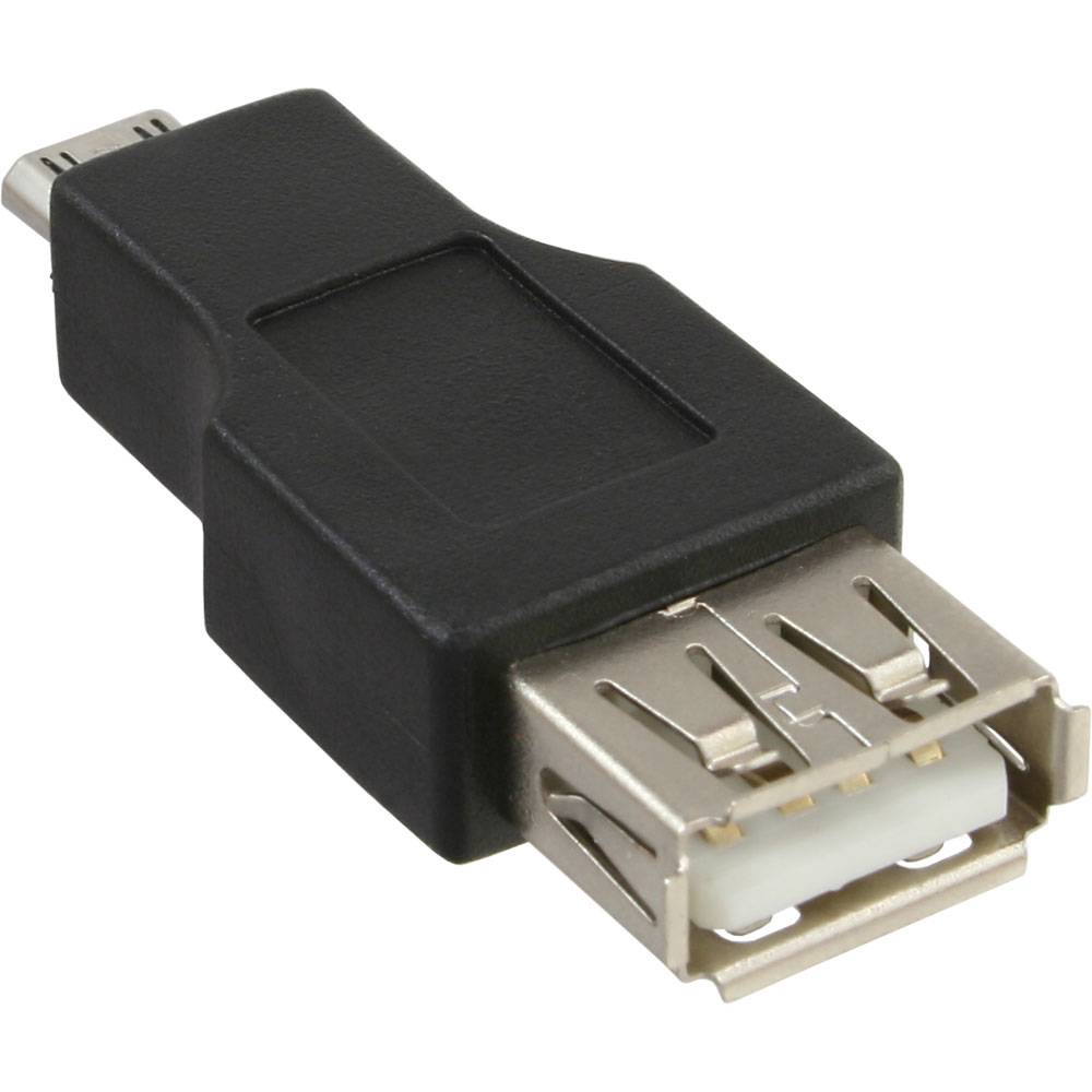 InLine® 31604 Micro-USB Adapter, Micro-B Stecker an USB A Buchse