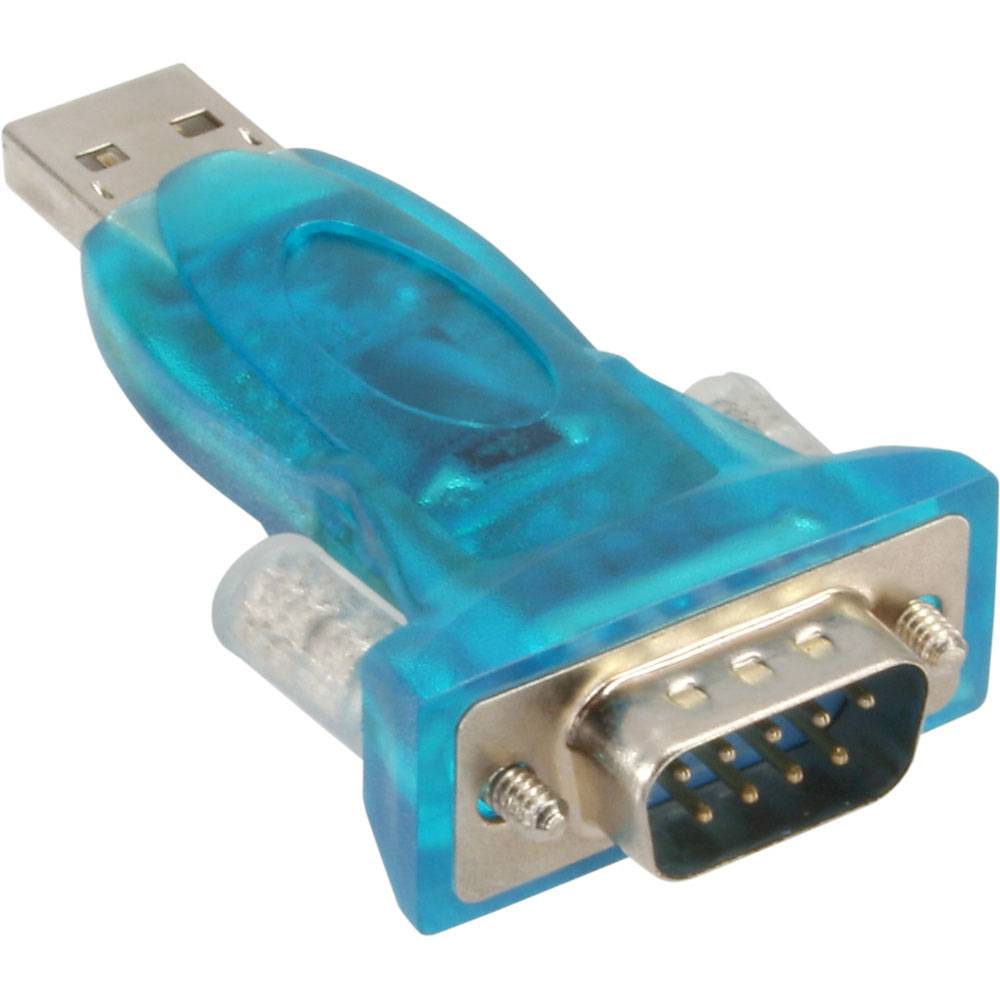 InLine® 33304A USB zu Seriell Adapter, Stecker A an 9pol Sub D Stecker, mit USB Verlängerung 0,8m