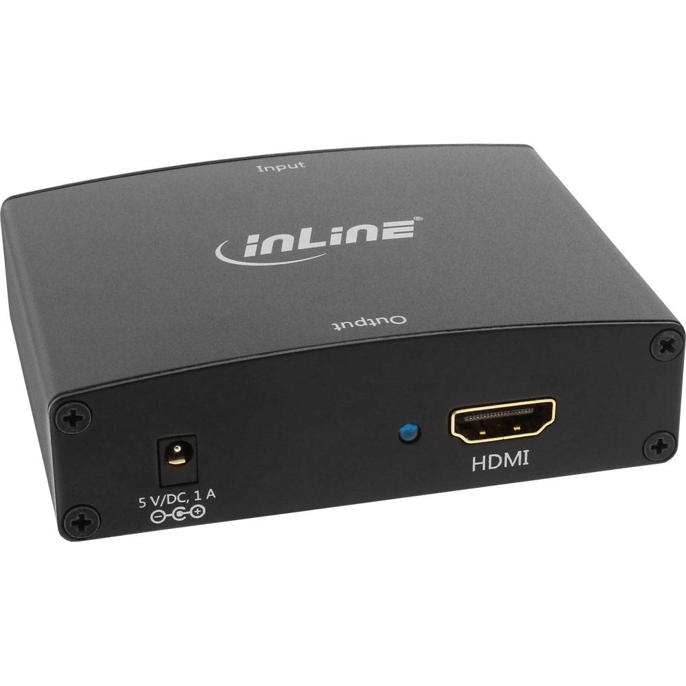 InLine® 65004 Konverter VGA+Audio zu HDMI, Eingang VGA und Cinch Audio Stereo, Ausgang HDMI