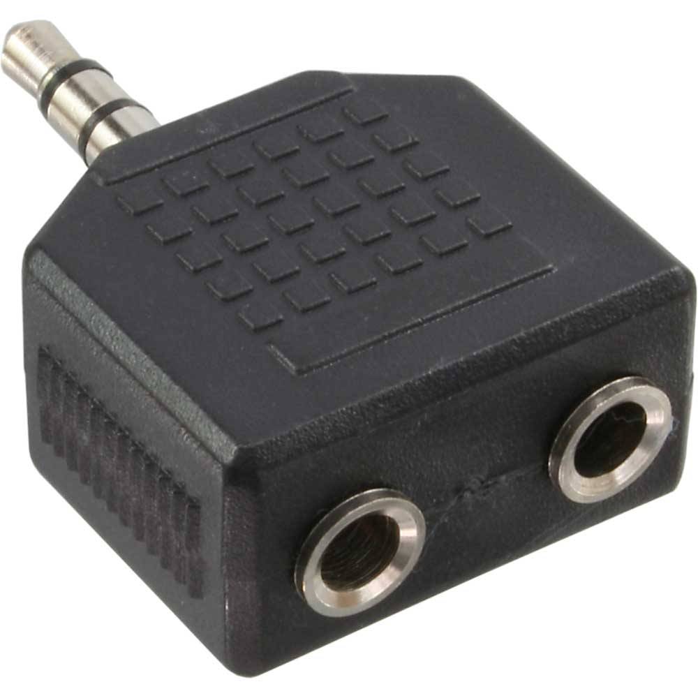 InLine® 99301 Audio Adapter, 3,5mm Klinke Stecker an 2x 3,5mm Klinke Buchse, Stereo