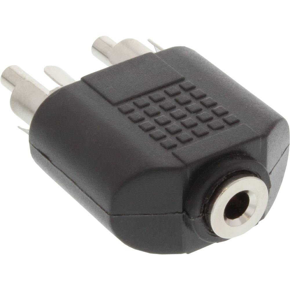 InLine® 99343 Audio Adapter, 3,5mm Klinke Buchse Stereo an 2x Cinch Stecker