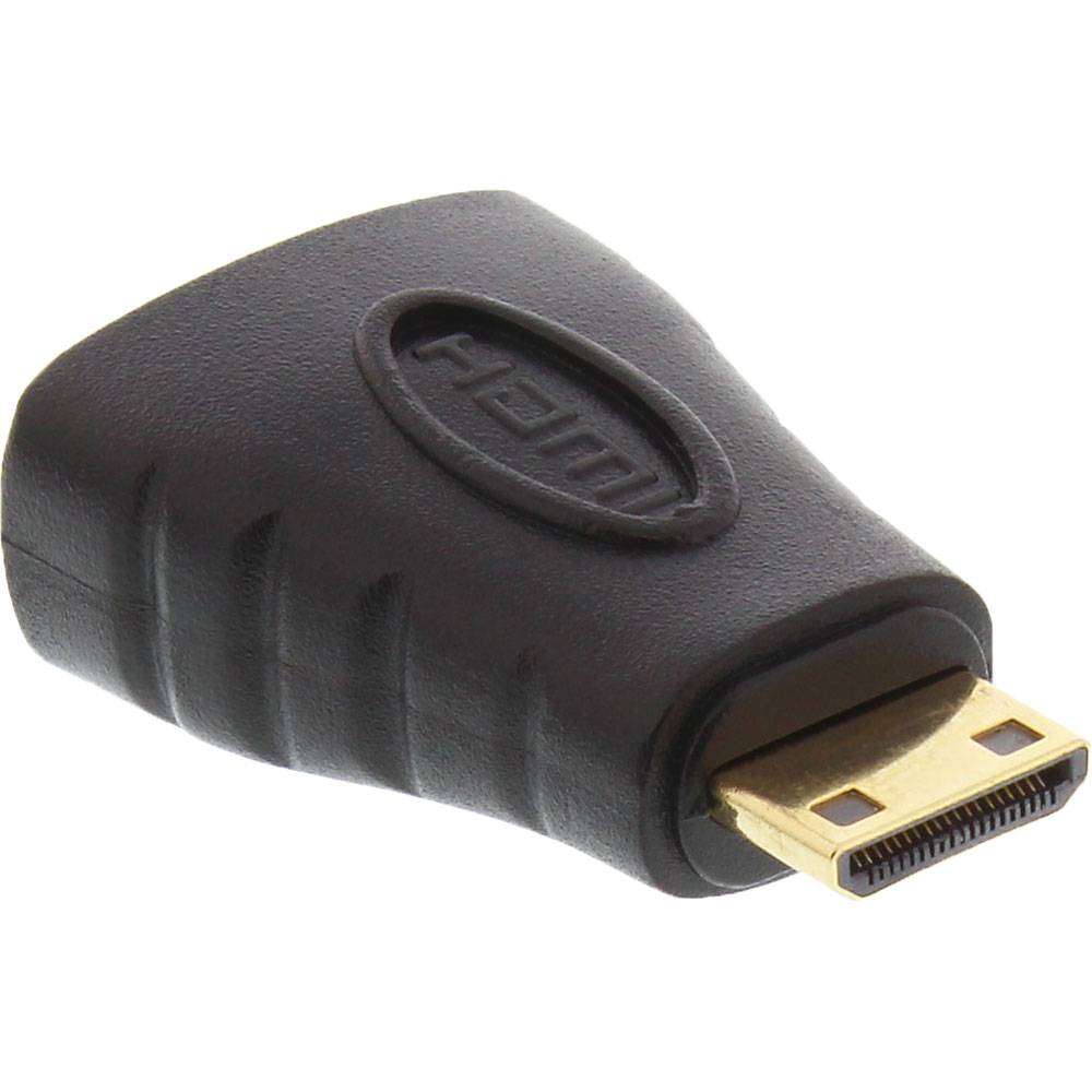 InLine® 17690G HDMI Adapter, HDMI A Buchse auf Mini HDMI C Stecker, 4K2K kompatibel, e Kontakte