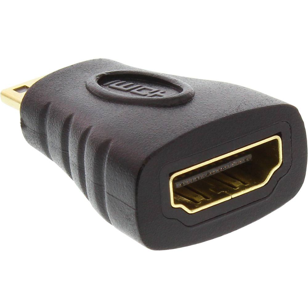 InLine® 17690G HDMI Adapter, HDMI A Buchse auf Mini HDMI C Stecker, 4K2K kompatibel, e Kontakte