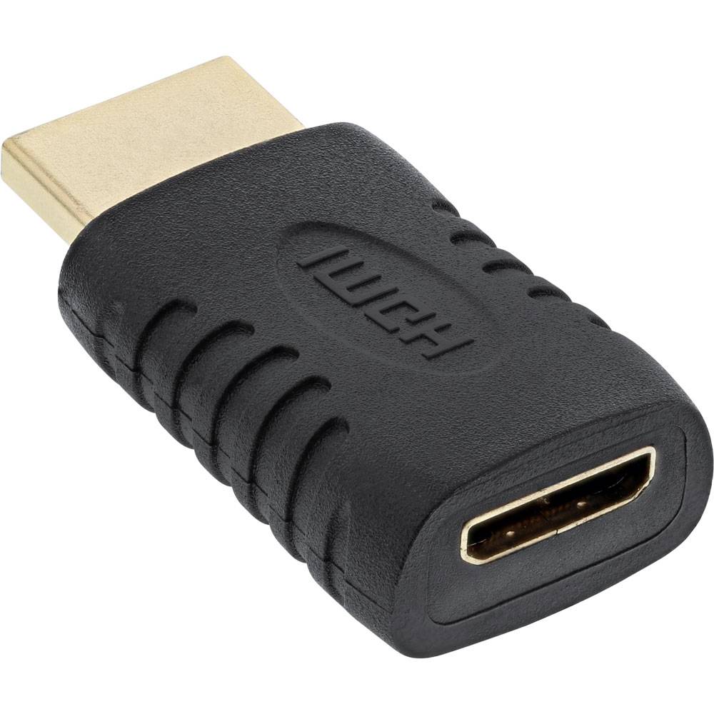 InLine® 17691G HDMI Adapter, HDMI A Stecker auf Mini HDMI C Buchse, 4K2K kompatibel, e Kontakte