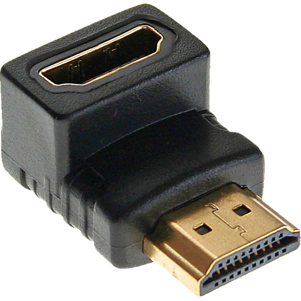InLine® 17600H HDMI Adapter, Stecker / Buchse, gewinkelt unten, e Kontakte, 4K2K kompatibel