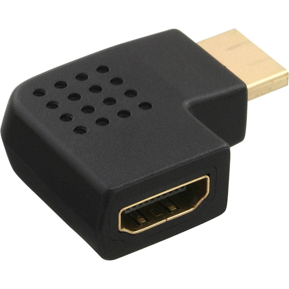 InLine® 17600S HDMI Adapter, Stecker / Buchse, seitlich links gewinkelt, e Kontakte, 4K2K kompatibel