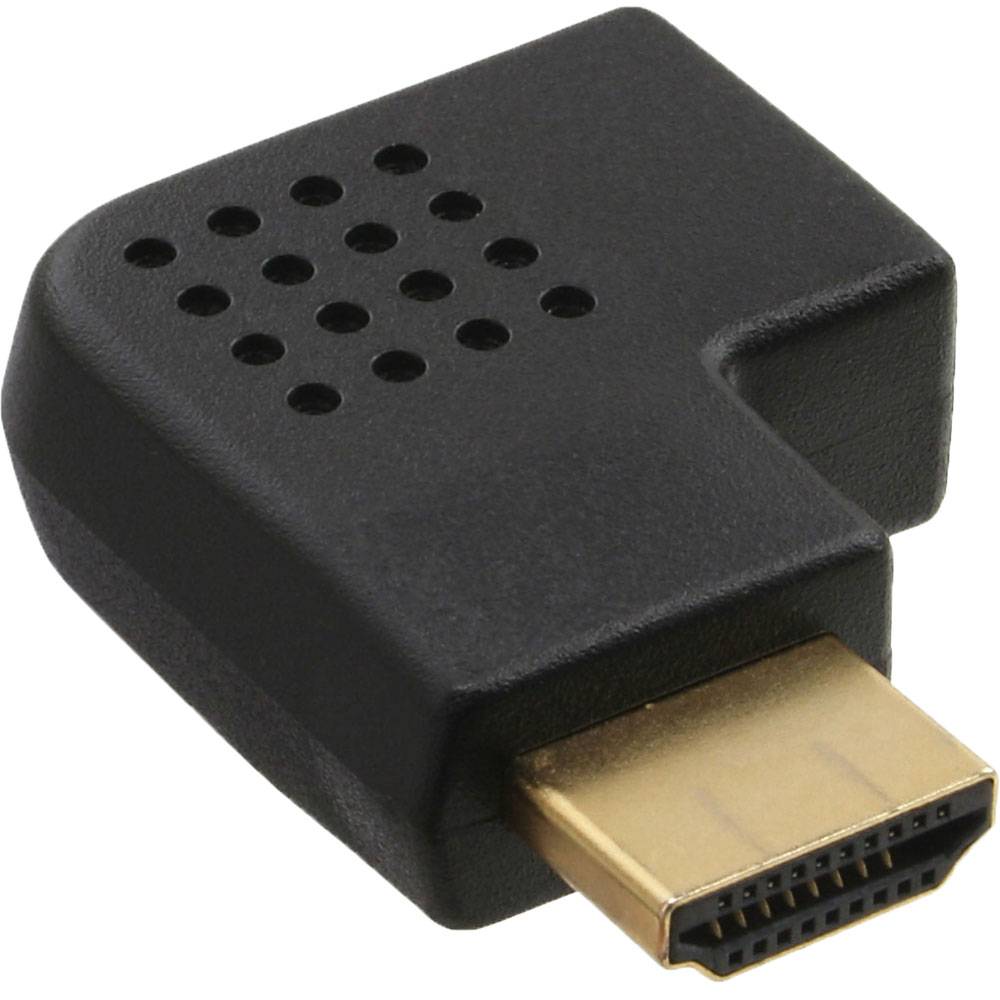 InLine® 17600T HDMI Adapter, Stecker / Buchse, seitlich rechts gewinkelt, e Kontakte, 4K2K kompatibel