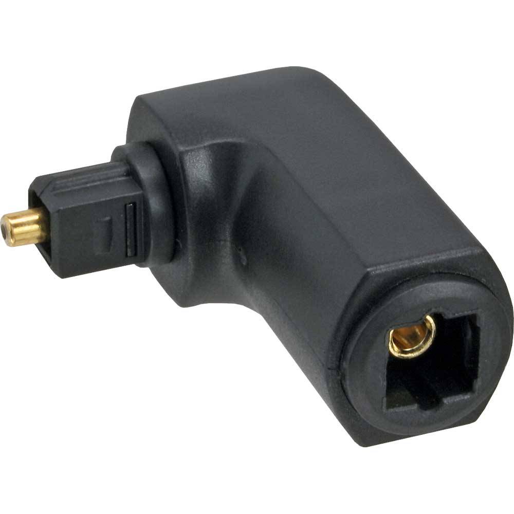 InLine® 89900B OPTO Audio Adapter, Toslink Buchse / Stecker, 90° gewinkelt