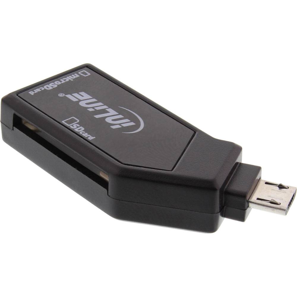 InLine® 66778 OTG Mobile Card Reader, USB 2.0, für SD und microSD, für Android Smartphone und Tablet