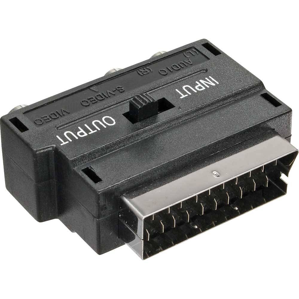 InLine® 89953 Scart Adapter, Scart (in/out) an 3x Cinch Buchse und 1x S-VHS Buchse