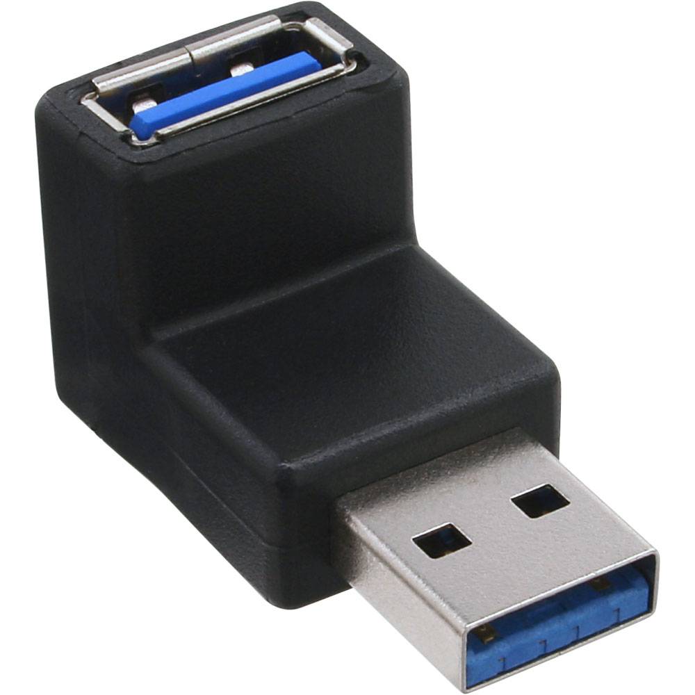InLine® 35300R USB 3.0 Adapter, Stecker A auf Buchse A, gewinkelt 90°