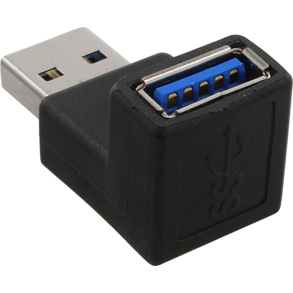 InLine® 35300R USB 3.0 Adapter, Stecker A auf Buchse A, gewinkelt 90°