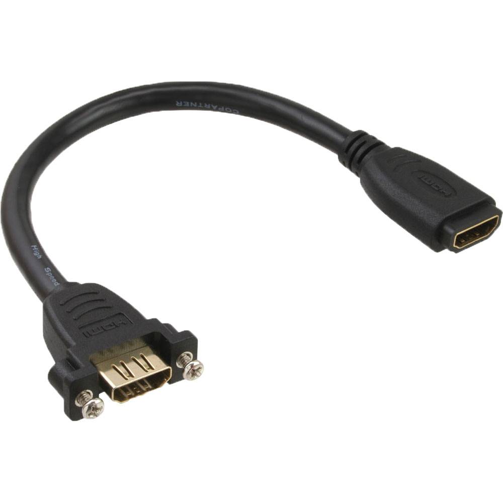 InLine® 17600R HDMI Adapterkabel zum Einbau, HDMI A Buchse/Buchse, e Kontakte, 4K2K, 0,2m