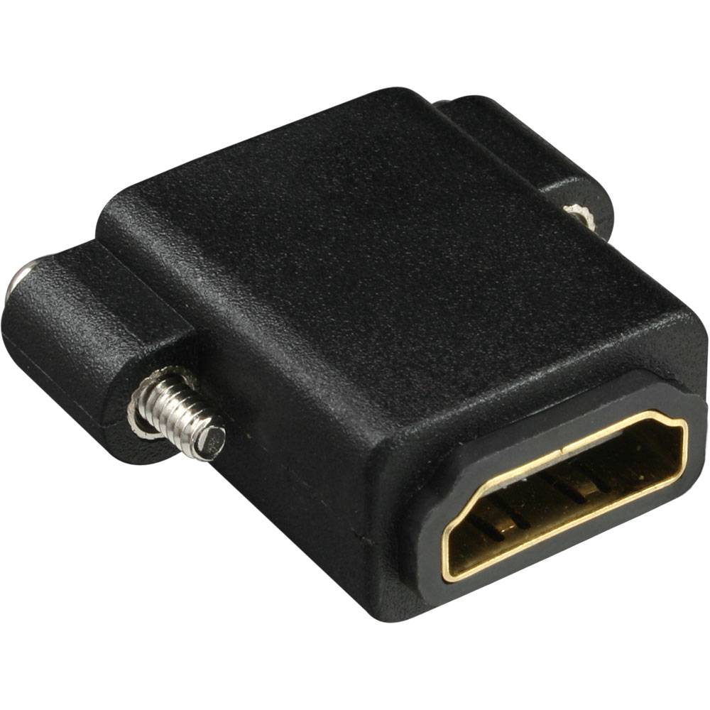 InLine® 17600N HDMI Adapter zum Einbau mit Gewinde, HDMI A Buchse/Buchse, e Kontakte
