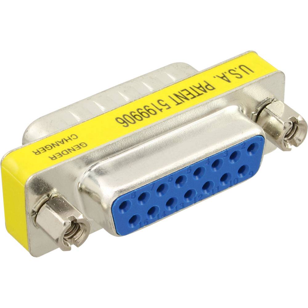 InLine® 47719 Mini-Gender-Changer, 15pol (Game), Stecker / Buchse