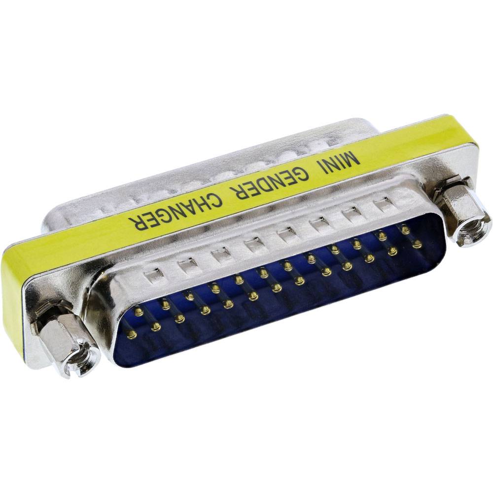 InLine® 31114 Mini-Gender-Changer, 25pol Sub D Stecker / Stecker