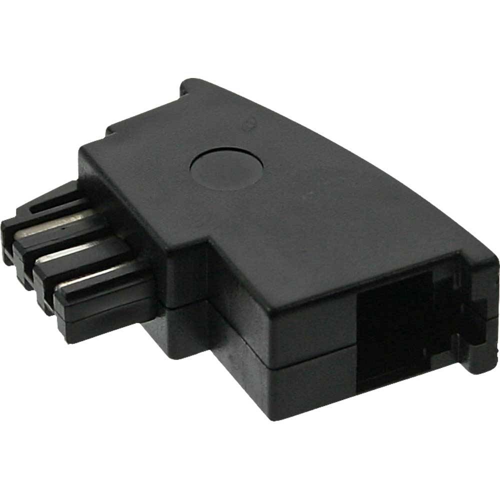InLine® 69948B TAE-F Adapter, TAE-F Stecker auf RJ11 Buchse, für Siemens, Telekom und Hagenuk usw.