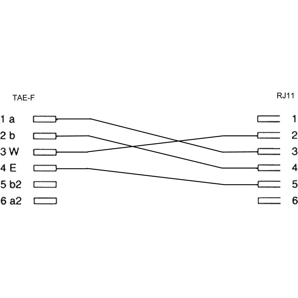 InLine® 69948A TAE-F Adapter, TAE-F Stecker auf RJ11 Buchse, für Import Telefone