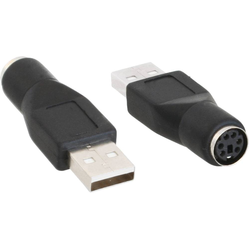 InLine® 33102K USB PS/2 Adapter, USB Stecker A auf PS/2 Buchse
