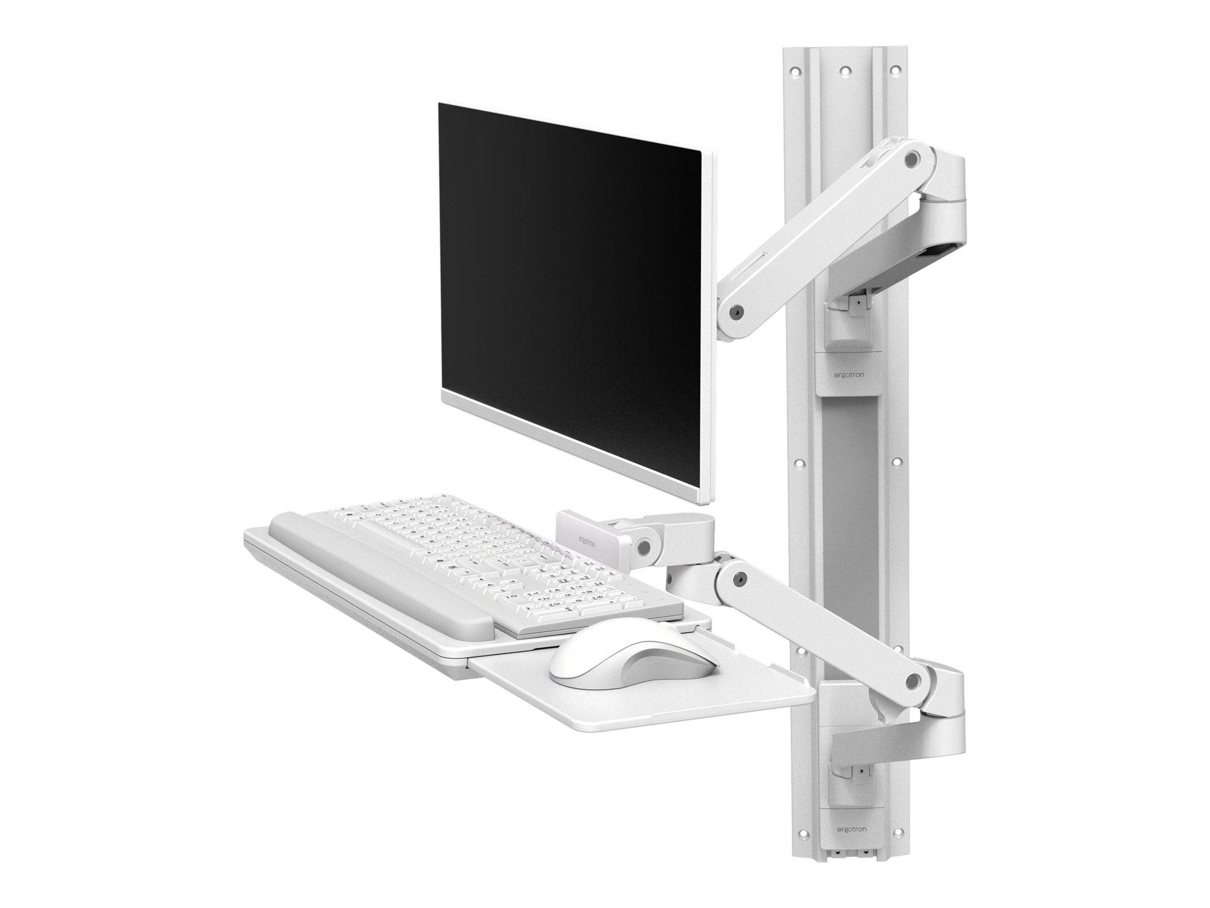 Ergotron LX Pro - Befestigungskit (2 Arme, 2 Aufsätze, Tastatur-Tablett, Mausablage zum Herausziehen, Maushalterung, 2