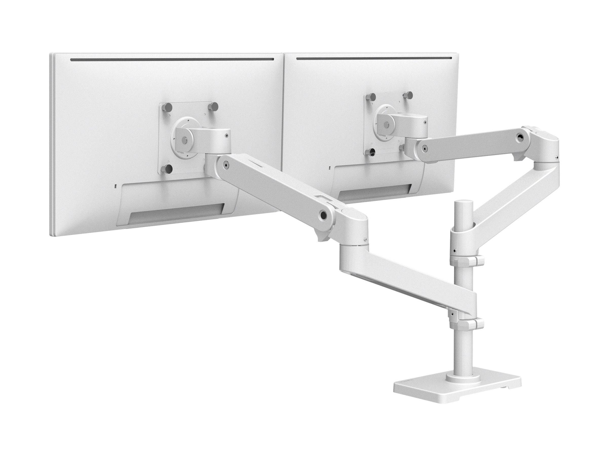 ergotron Monitor-Halterung LX Pro Dual Stacking 45-690-290 weiß für 2 Monitore, Tischbohrung, Tischklemme