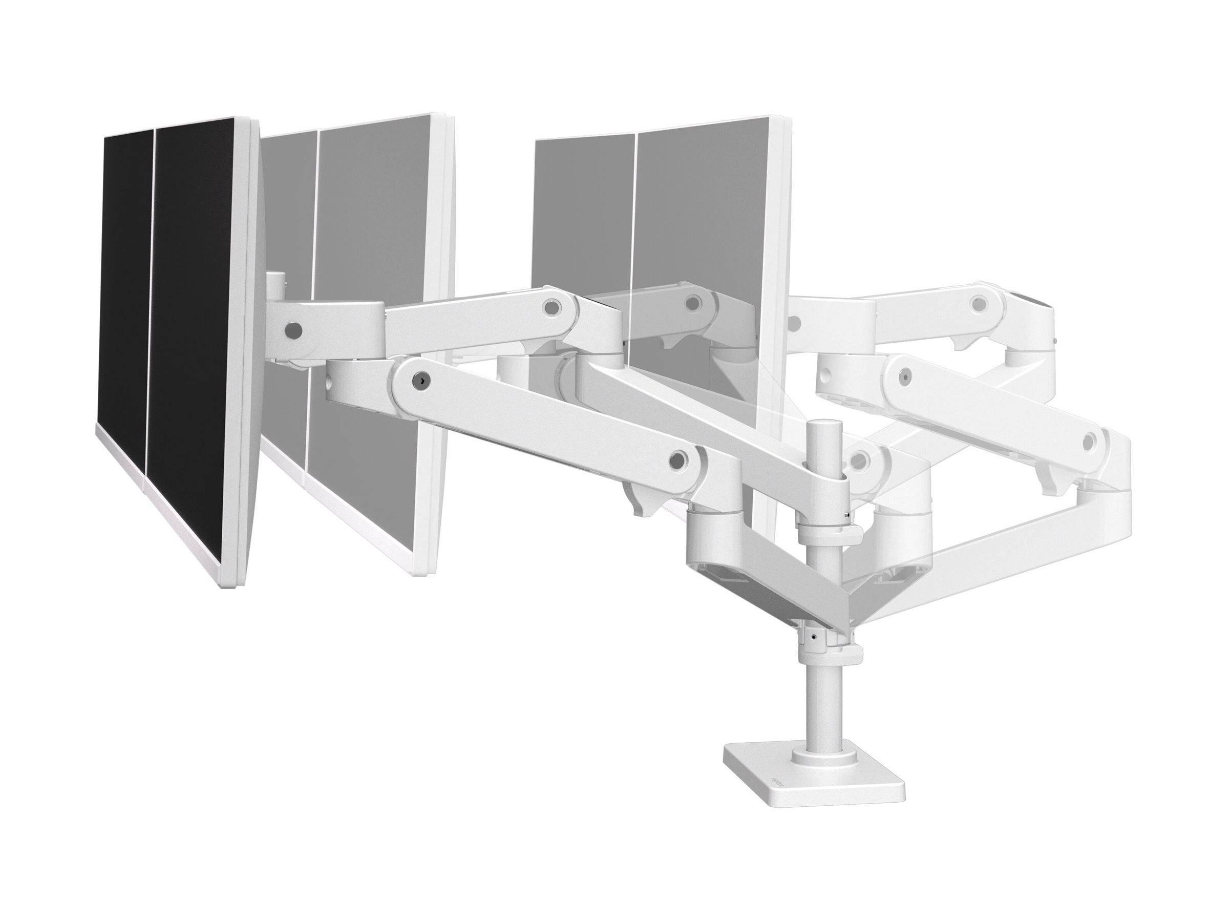 Ergotron LX Pro - Befestigungskit (Doppelarm) - für 2 LCD-Displays - Aluminium - weiß - Bildschirmgröße: bis zu 61 cm (bis zu 24 Zoll)