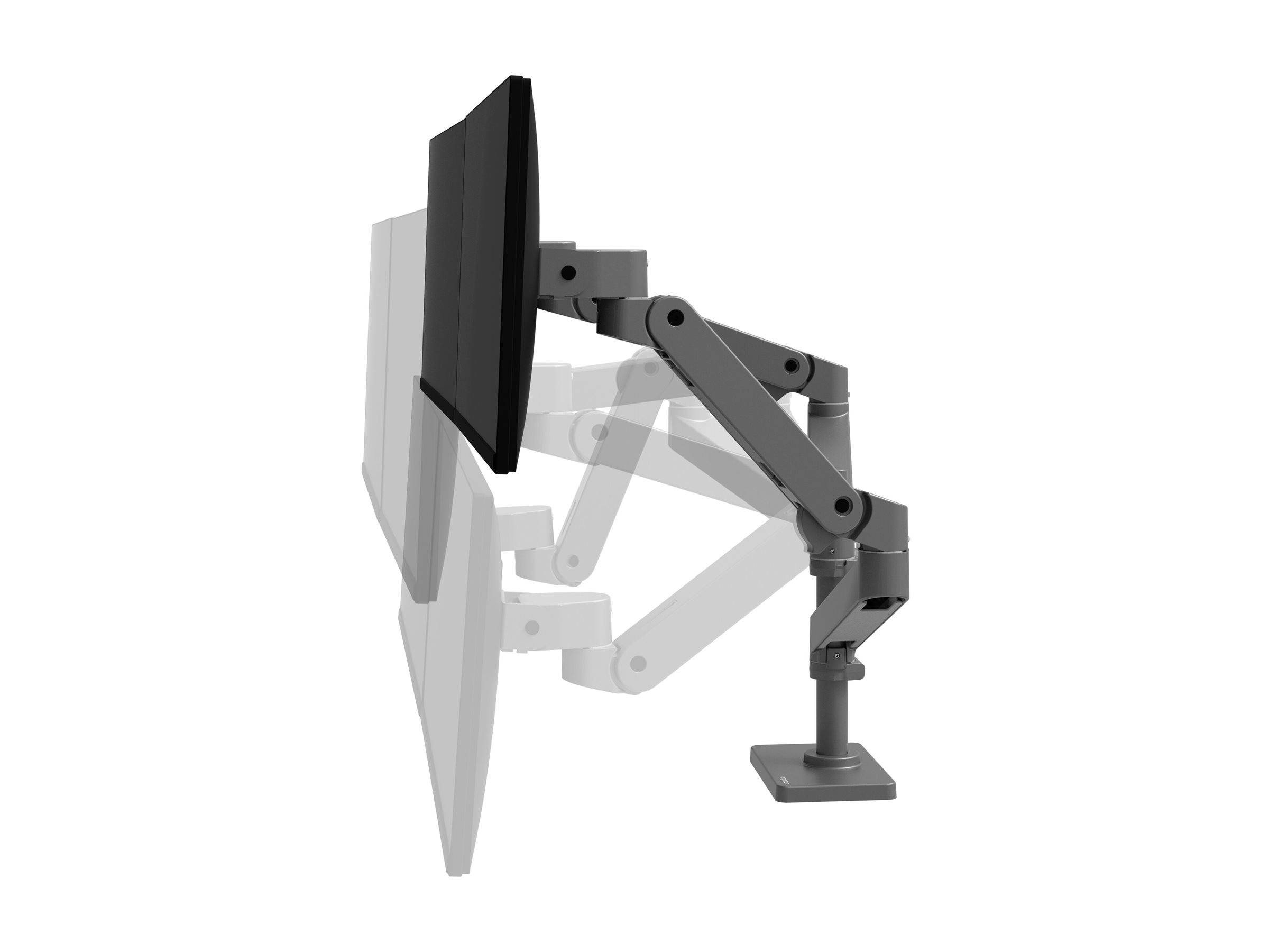ergotron Monitor-Halterung LX Pro Dual Stacking 45-690-293 dunkelgrau für 2 Monitore, Tischbohrung, Tischklemme