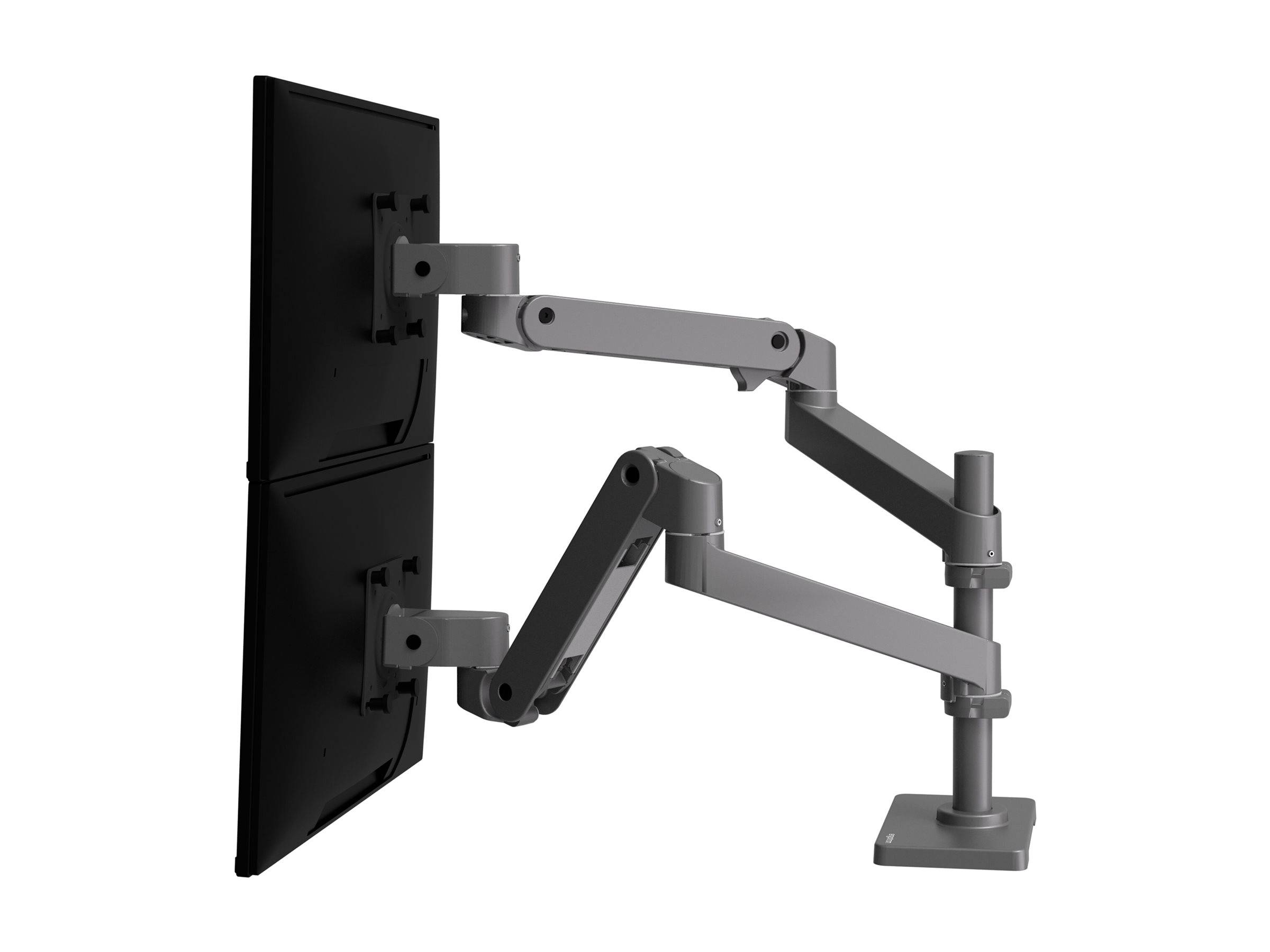 ergotron Monitor-Halterung LX Pro Dual Stacking 45-690-293 dunkelgrau für 2 Monitore, Tischbohrung, Tischklemme