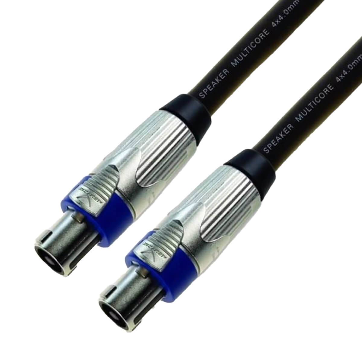 Van Damme Black Series Speaker 4x4.00mm Metal Speakon 4 Pol Lautsprecherkabel (Neutrik NLT4FXX) 30m