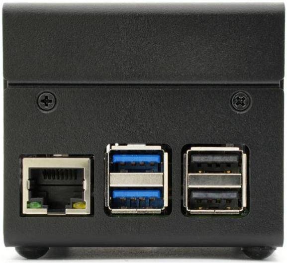 KKSB Gehäuse für Raspberry Pi 5 , passend für NVMe HATs, Aluminium, eloxiert, sandgestrahlt, schwarz