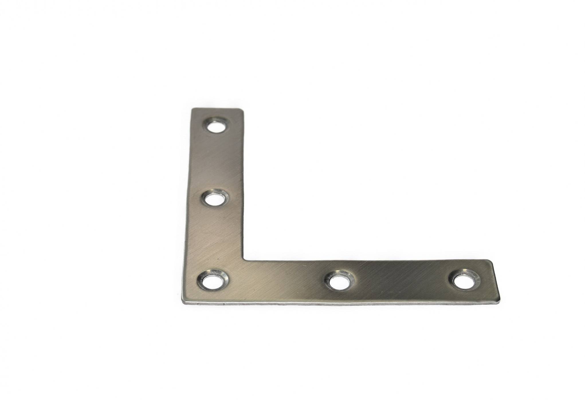 Edelstahl L-Verbinder 80x80x16mm (VE 10 Stück) Flachverbinder Lochplatte Platte Beschlag Möbelbefestigung