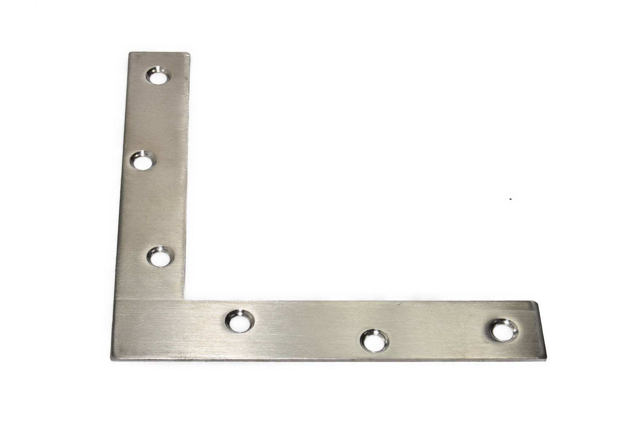 Edelstahl L-Verbinder 150x150x25mm Flachverbinder Lochplatte Platte Beschlag Möbelbefestigung