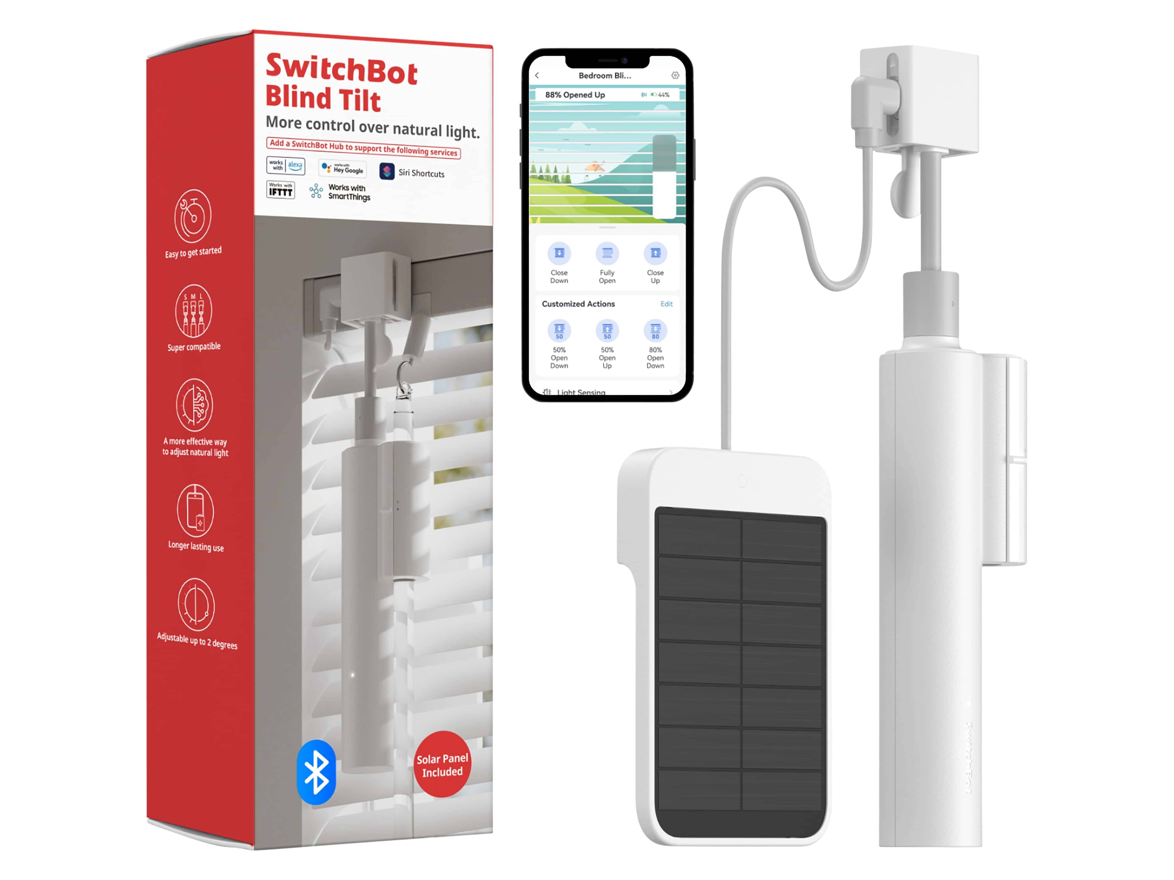 SWITCHBOT Motorisierter Jalousieöffner, Blind Tilt, weiß