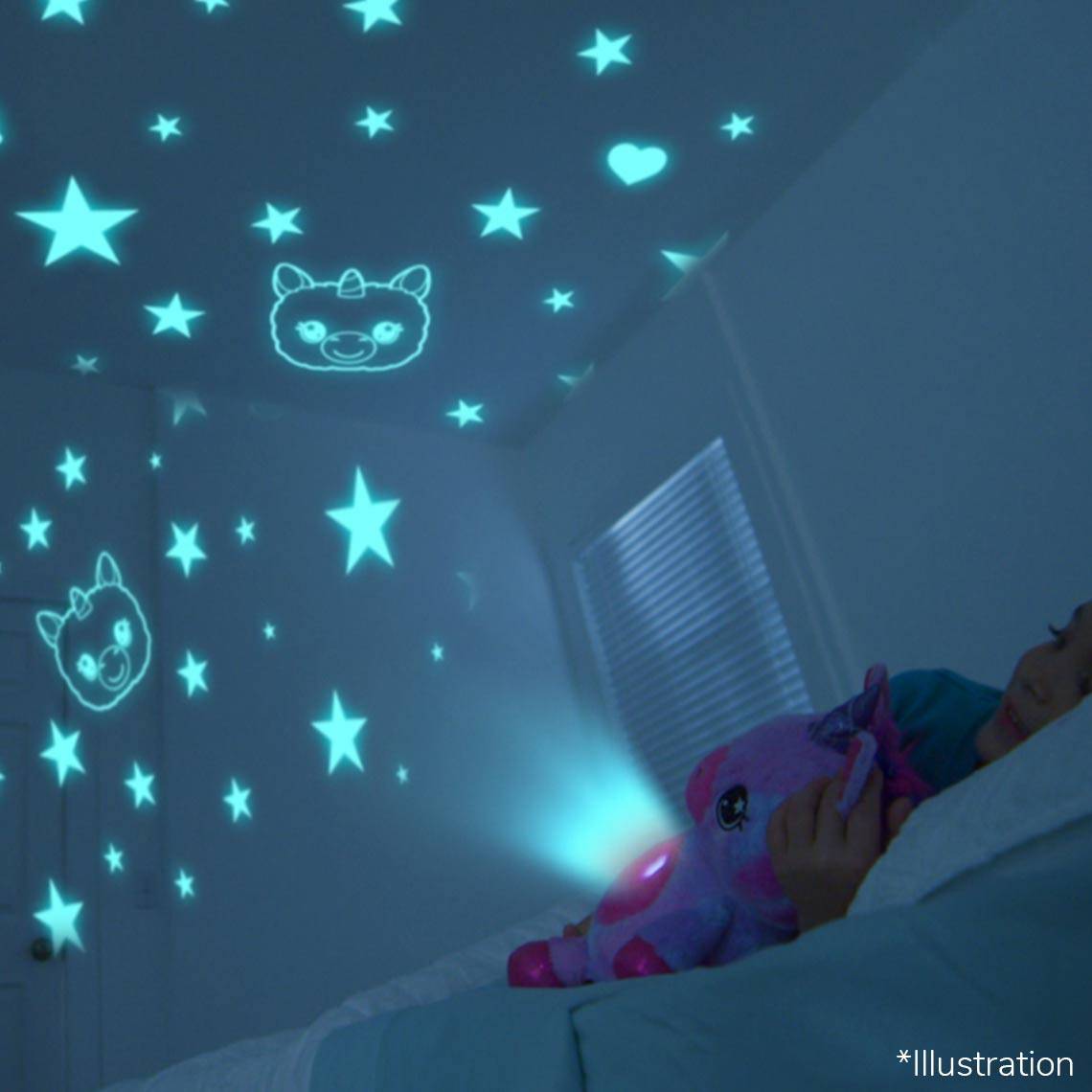 StarBelly Dream Lites Magisches Einhorn 2022 - Kuscheltier Nachtlicht - Sternenhimmel-Projektor - Einschlafhilfe mit Regenbogenfarben & Sleep-Timer