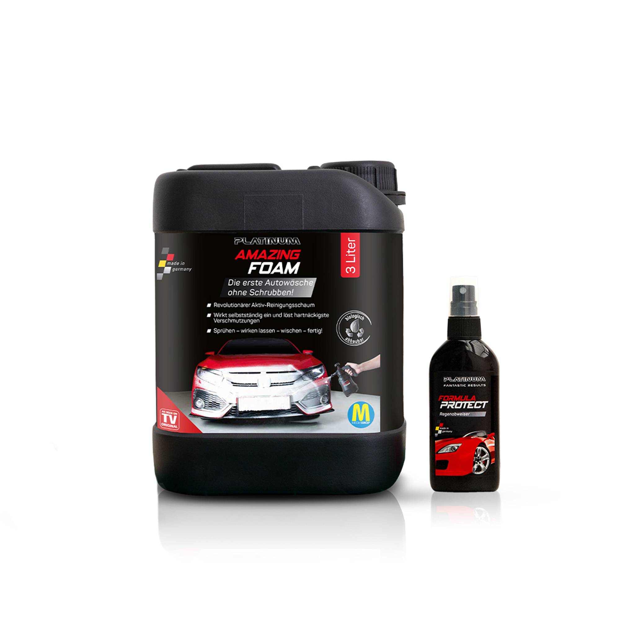 Platinum Amazing Foam 3 Liter Nachfüllkanister – Autoreiniger und Autopflege – entfernt hartnäckigen Schmutz und sorgt für Glanz – auch als C