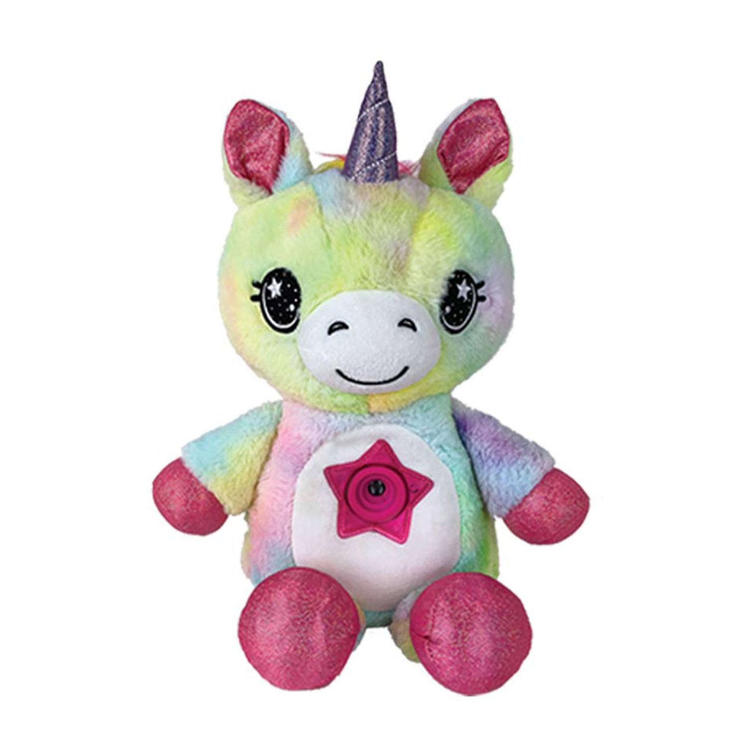 StarBelly DreamLites Regenbogen Einhorn 2022 – Kuscheltier Nachtlicht - Sternenhimmel-Projektor - Einschlafhilfe mit Regenbogenfarben & Sleep-Timer