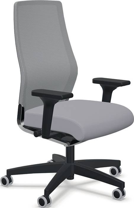 Bürodrehstuhl m.Synchrontechnik schwarz tonal 400-520mm m.Armlehnen Trgf.110kg